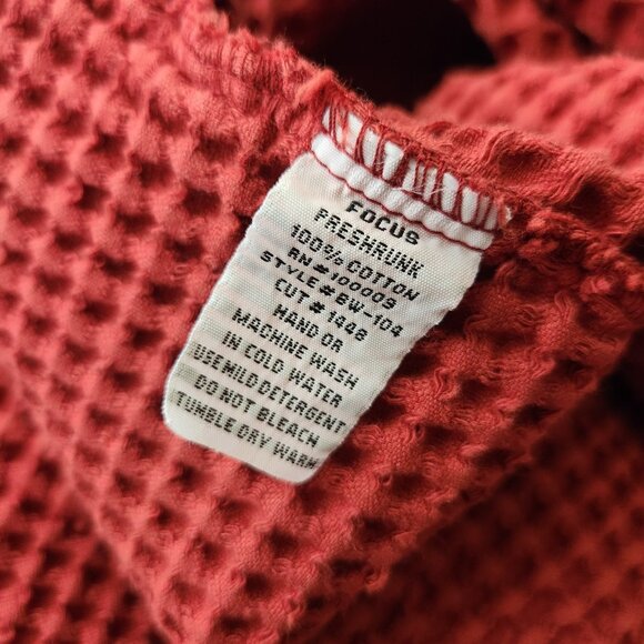 Focus Casual Life Waffle Cardigan Jacket Size Large Lagenlook Burnt Orange - Picture 9 of 9